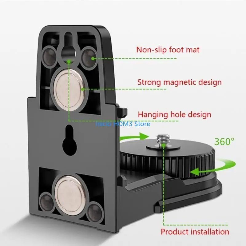 A5YD Portable Level Bracket L-Shape Bracket Base for Laser-Level Multifunctional Adjustable Pivoting Base
