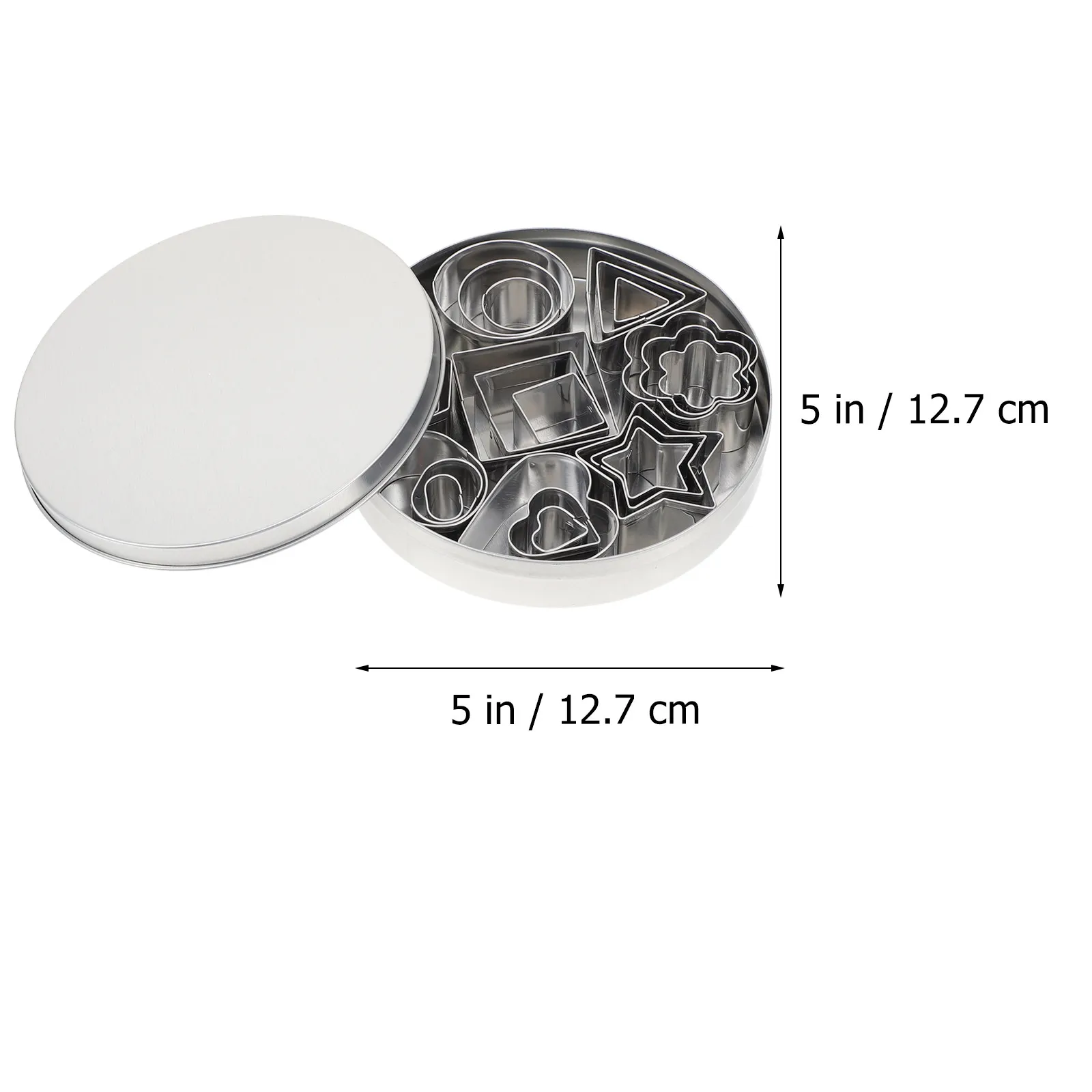 1Set Premium Stainless Steel Baking Molds Cookie Cutter Set DIY Desserts Molds for Adults Safe Reusable Light Weight