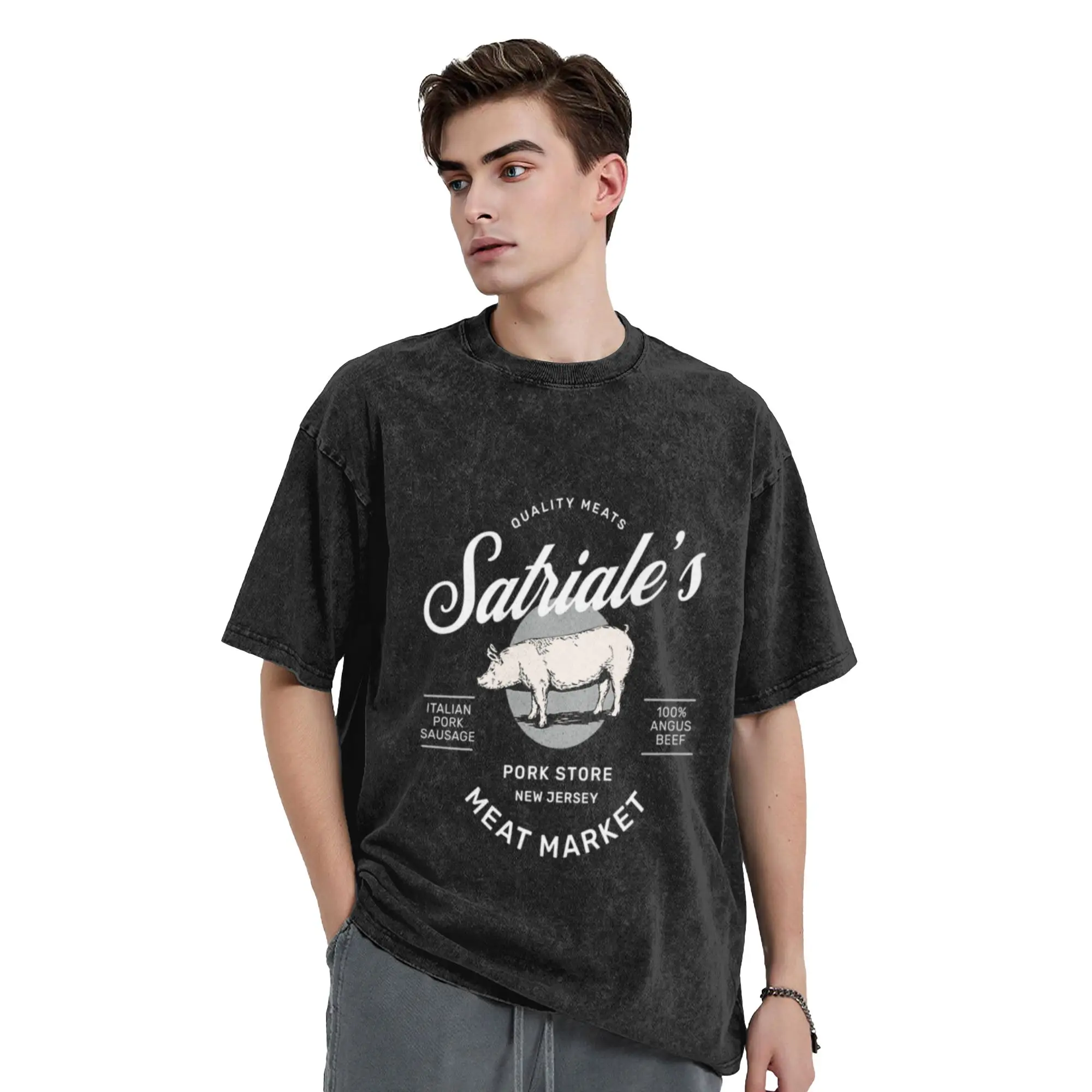 Satriale s Pork Store Meat Market - New Jersey  Unique Stylish A Vintage Oversized Cotton Unisex T-Shirts