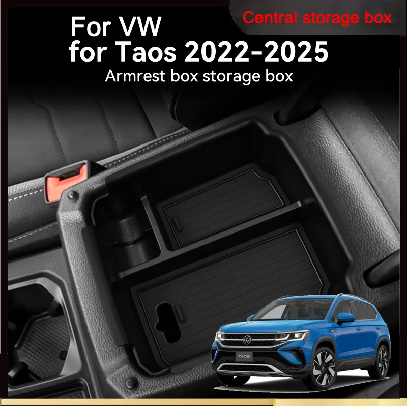 

For VW TAOS 2022 2023 2024 2025 ABS Center Armrest Storage Box Container Stowing Glove Box Car Accessories