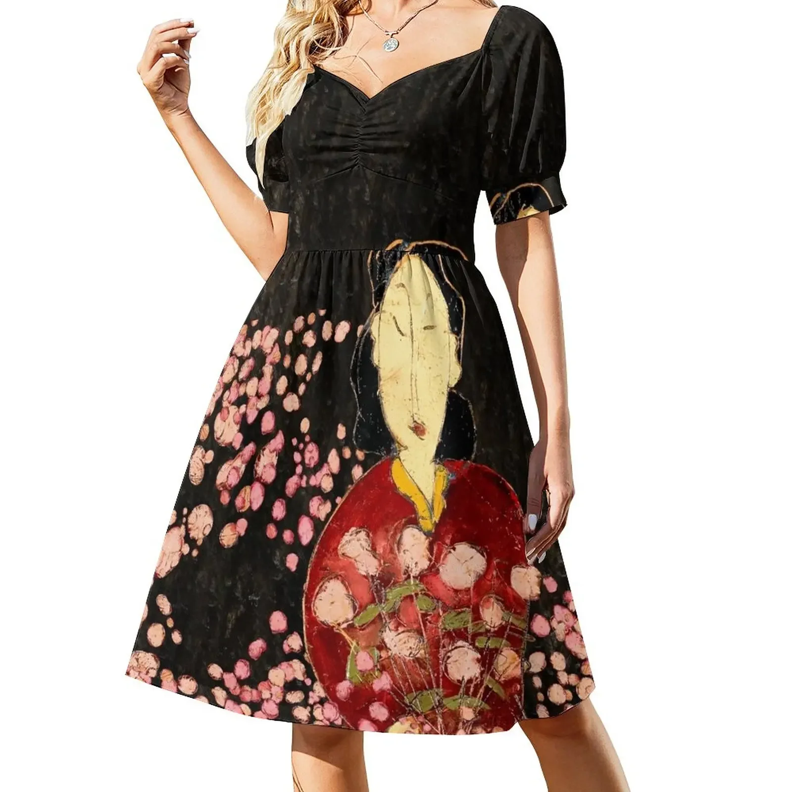 

Ume with Cherry Blossoms Sleeveless Dress Women's evening dress long sleeve dresses