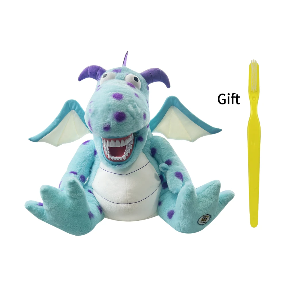 Large Dental Plush Toys With Teeth Model Toothbrush Big Cute Animals Dentistry Kids Tooth Brushing Soft Doll Child Dentist Gifts