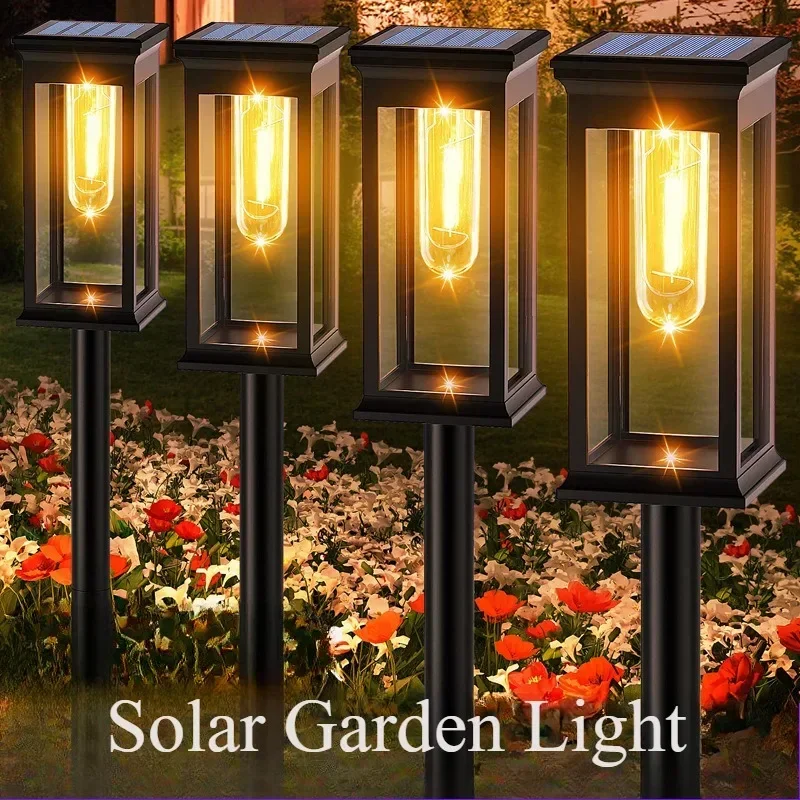 Solar Pathway Lights Outdoor Solar Pathway Garden Lamp Waterproof Landscape Lights Walkway Driveway Lawn Patio Garden Decor