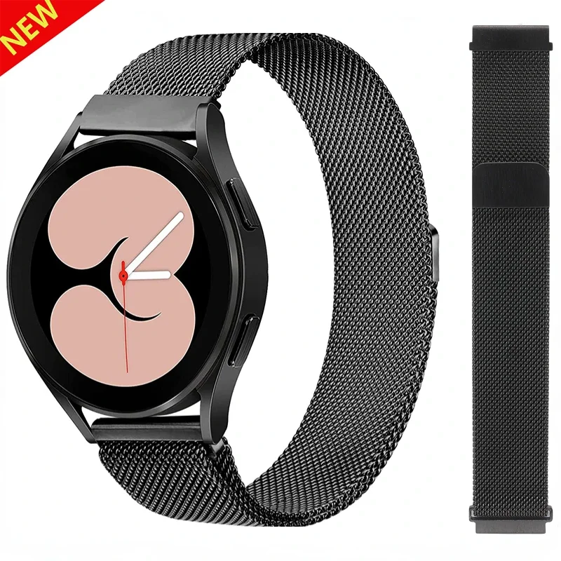 22mm 20mm Milanese Loop Strap for Samsung Watch 5/4/3 Active 2/Amazfit GTS/GTR Metal Bracelet Belt Huawei Watch 3/GT 4 Pro Band