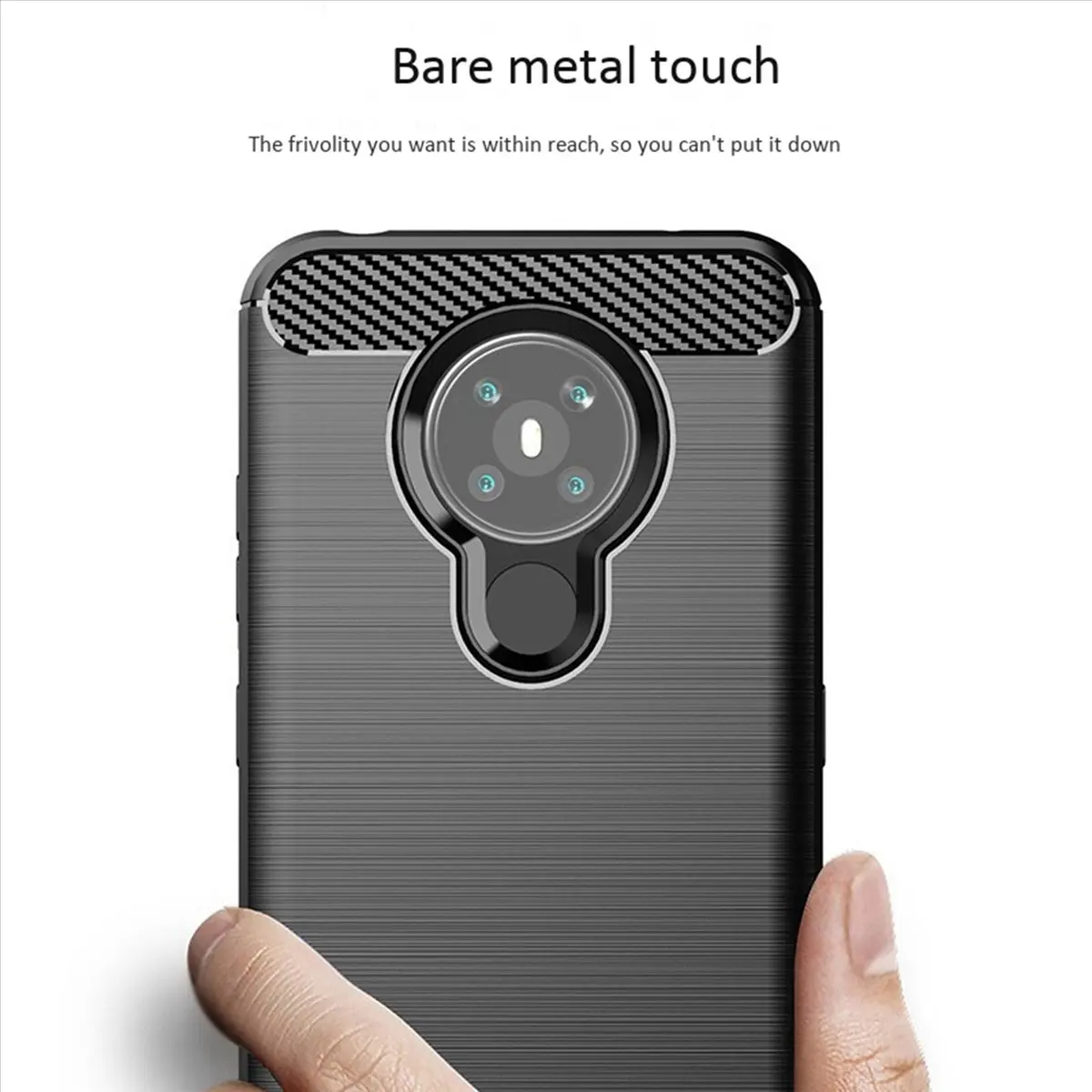 *A14E 2X Suitable for Nokia 5.3 Case Anti-Fall Protective Shell Brushed Shell Protective Soft Shell TPU Phone Case Black