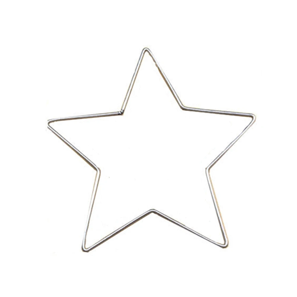 Aro de Metal soldado con estrella de cinco puntas para manualidades, suministros de decoración de corazón de amor, piezas de bricolaje