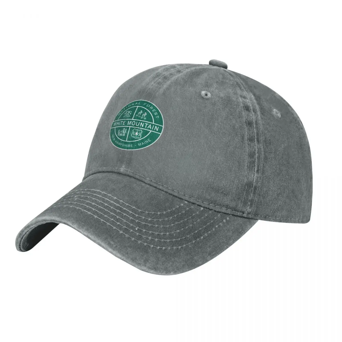 White Mountain National Forest Heraldic Logo Baseball Cap derby hat Rugby Caps For Women Men's