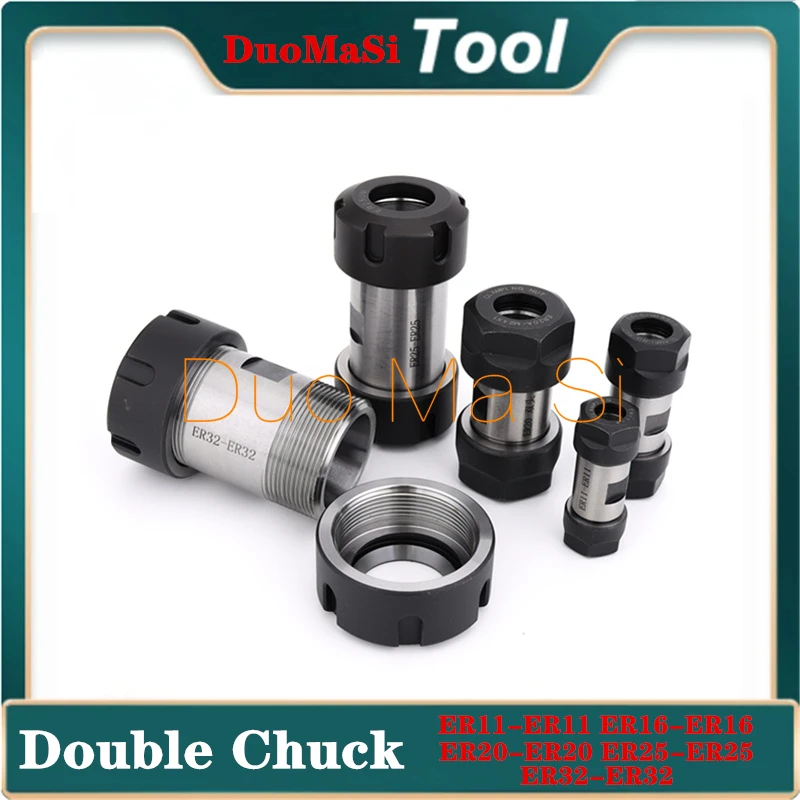 Hot  Double Chuck Motor Shaft ER11 ER16 ER20 ER20 ER25 ER32 Tool Holder Motor Shaft Column Spindle ER Collet Engraving Machine