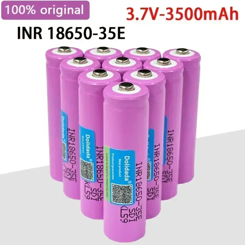 

FAST Shipping New Original 18650 3.7V 3500mAh 20A Discharge INR18650 35E 1-100PCS Lithium-ion Rechargeable Screwdriver Battery