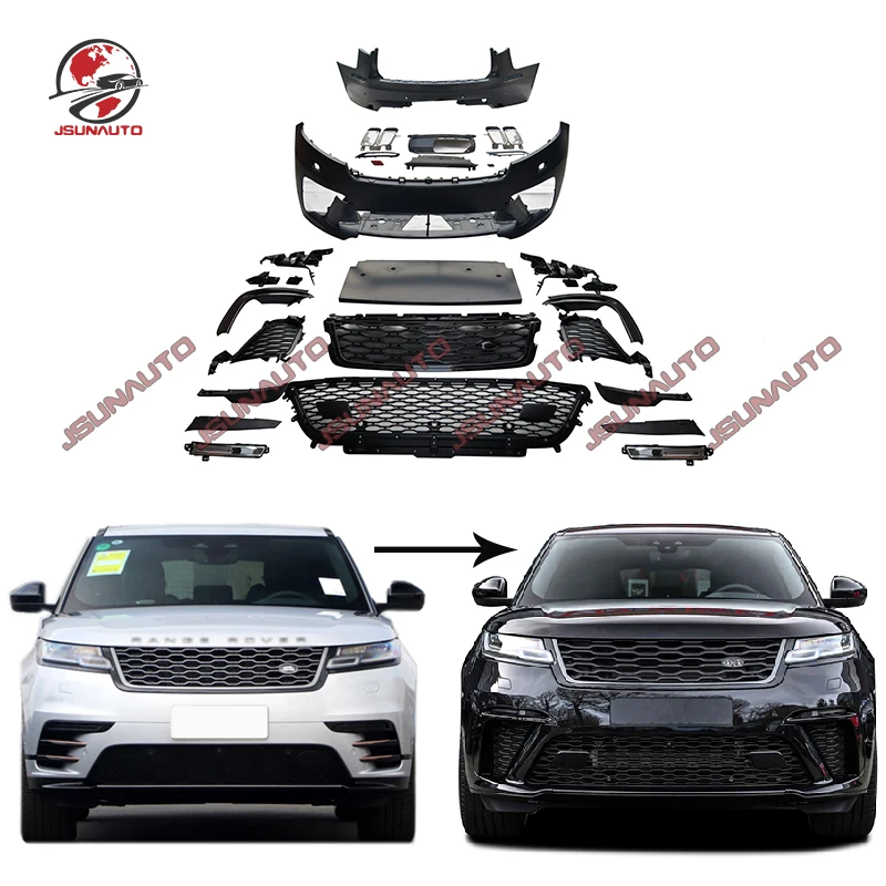 

Хорошая посадка для Land Rover Velar 380 Tuning SVA Style, решетка переднего и заднего бампера для 17-25y Velar 250, комплект кузова для подтяжки лица