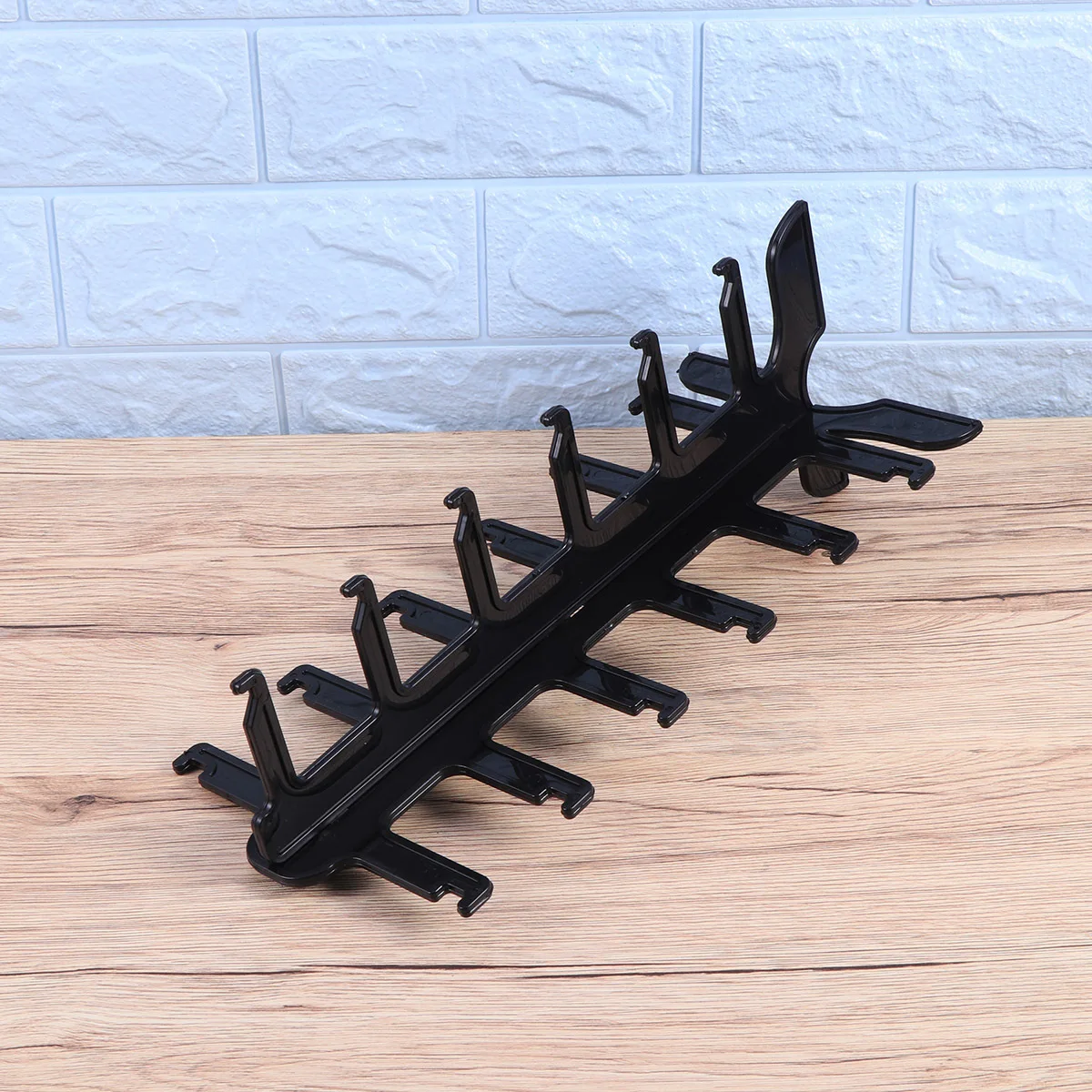 

6 Layers Sunglasses Eyeglass Stand Holder Black Plastic Display Storage Rack Desktop Organizer Sunglasses Display Rack