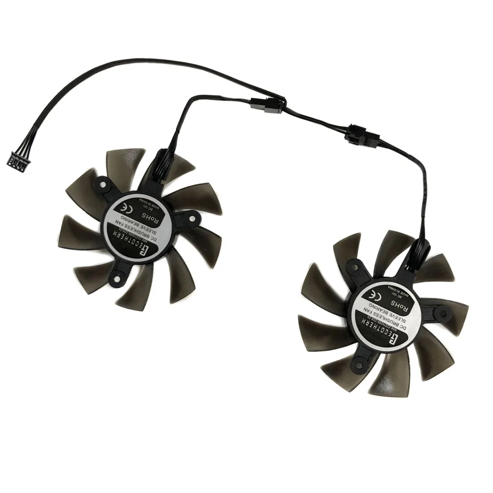 2pcs/Set 80(75MM) Alternative Graphics GPU VGA Cooler For PNY GeForce GTX 1650 Dual Fan 4GB GDDR6 Video As Replacement