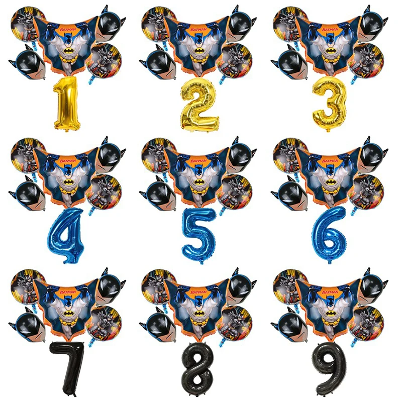 DC Cartoon Batman Party Balloons Set 32inch Number Superhero Foil Balloons For children Birthday decorate Baby shower Air Globos