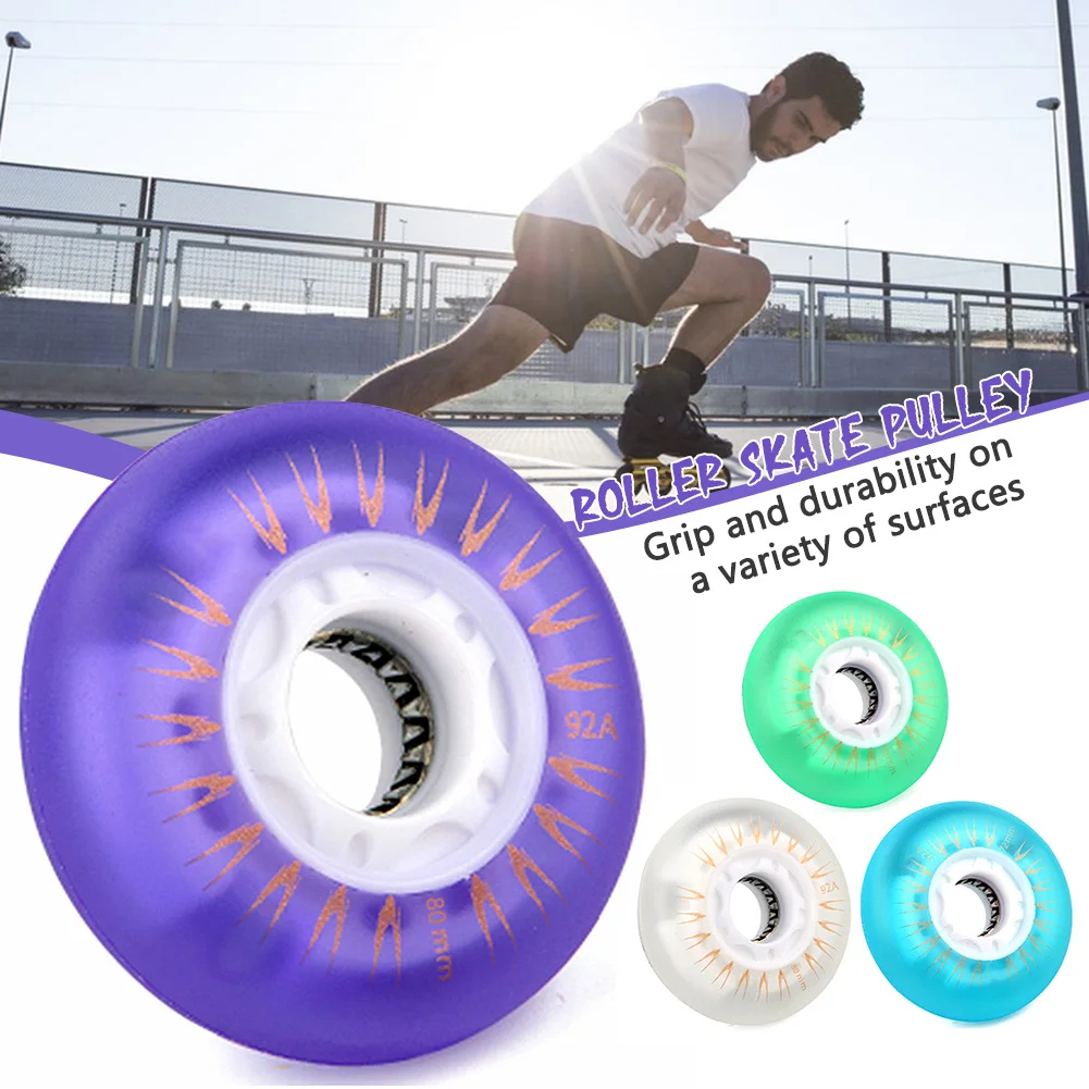 Glowing Roller Skating Brake Wheel Single Row Bearing Skates Roller Skates Accessory