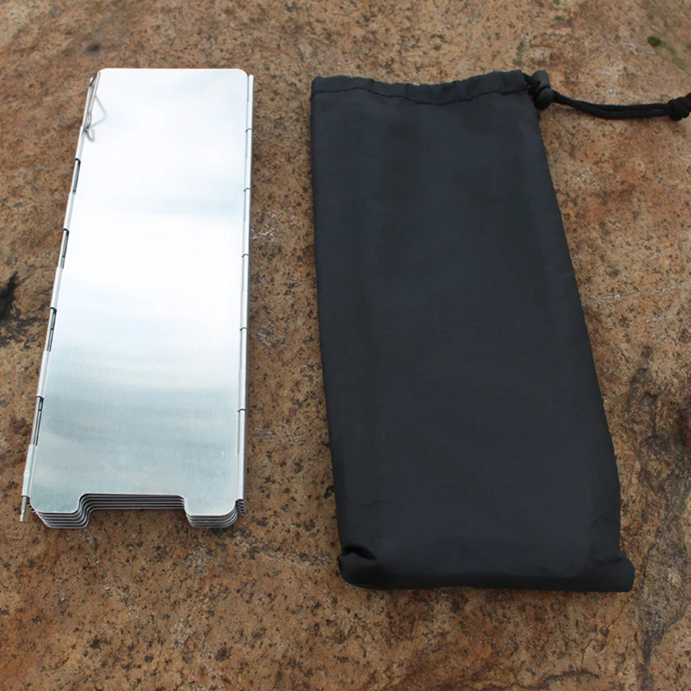

1 Set 10 Plates Aluminum Alloy Portable Folding Windshield For Camping Cooking Bbq Hiking Picnic Outdoor Stove Screens Windproof