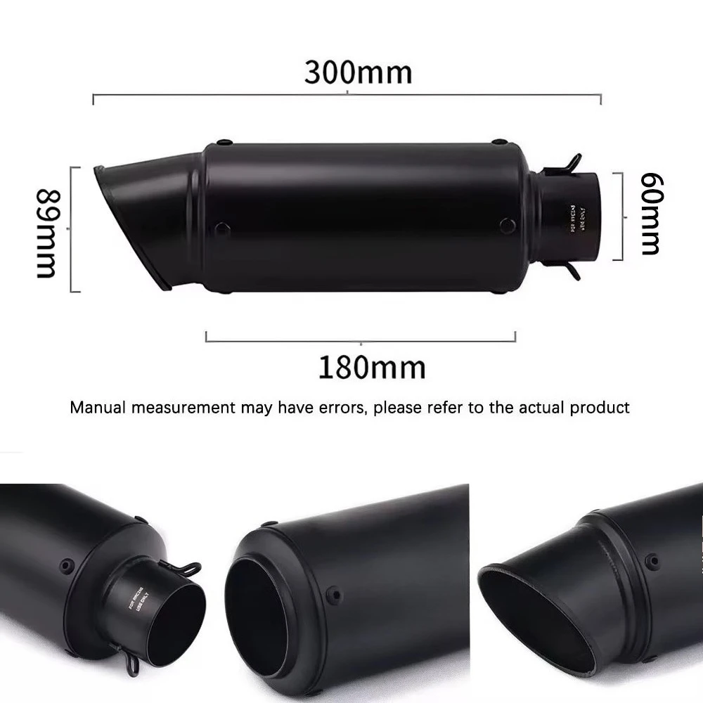 51MM/60MM Modified Motorcycle Exhaust Pipe for Yamaha R1 R2 MT07 Kawasaki  Z800 Z900 Ninja 400 Escape SC Project Moto - view 4