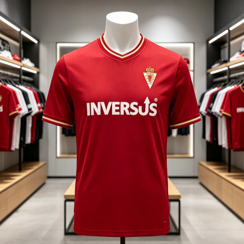 26-27 New Murcia Football Jersey Summer 3D Printed Quick Drying Sports Men's and Women's Short Sleeved T-shirt Family Matching