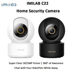Imilab C22 3k security indoor camera 360 ° view home camera color night vision for baby pet monitor WiFi 6 inside camera