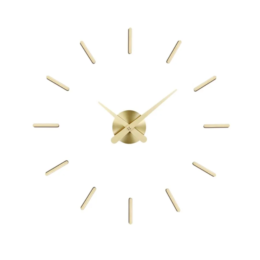 Round Home Wall Clock Decoration Art Gold Unique Wall Clock Living Room Designer Modern Bedroom Nordic Officewandklok Room Decor