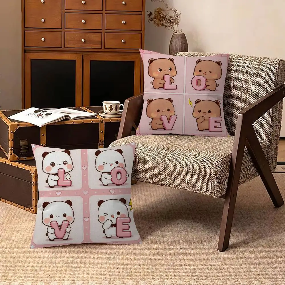 CARTOON Bubu Dudu  Decorative Room Aesthetics Pillow Case Home Decor Bedroom Sofa Bed Pillow Cover 45x45