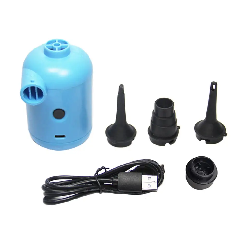 Tiny Portable Air Pumps with 3 Nozzles for Pool Floats Air Bed Air Mattress