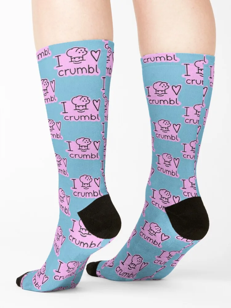 أنا أحب Crumbl Socks المشي لمسافات طويلة مخصص ركوب الدراجات الكاحل الرجال الجوارب الفاخرة المرأة