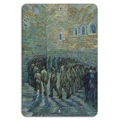 Van Gogh;s Prisoners: Capturing Isolation in Art-Aluminum-tin sign
