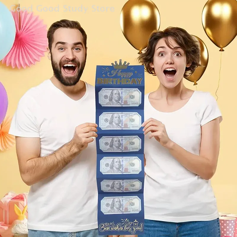 

Цельный конверт для денег на день рождения, открытка на день рождения, складной держатель для денег, поздравительный конверт, копилка на день рождения для детей-подростков