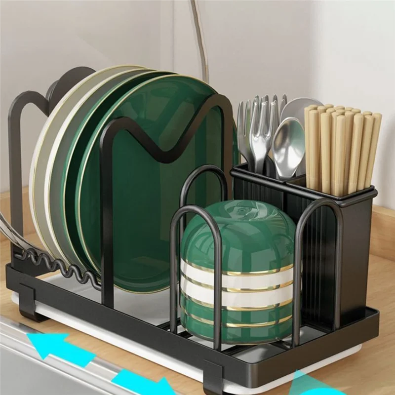 

Small Dish Drying Rack Kitchen Sink Drainer Organizer Cutlery Utensils Spoon Holder Counter Storage Tableware Drainboard