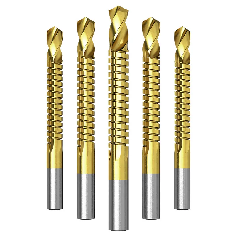 Serrated flower-pattern drill bit hand drill model twisted multi-functional slotting wood saw drill combined multi-purpose hole