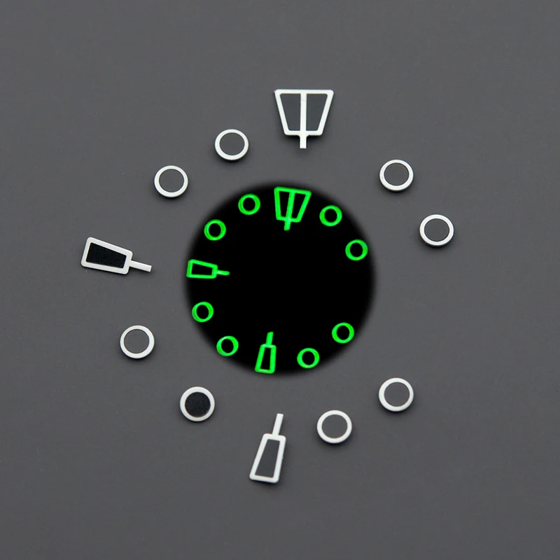 Watch Dial Hour Indices Markers Green Luminous For SKX007 SKX009 Men's Watch Dial Accessories Aftermarket Replacements Parts