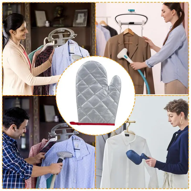 Garment Steamer Ironing Gloves Handheld Mini Ironing Pad Heat Resistant Steamer Mitt Waterproof Clothes Accessories