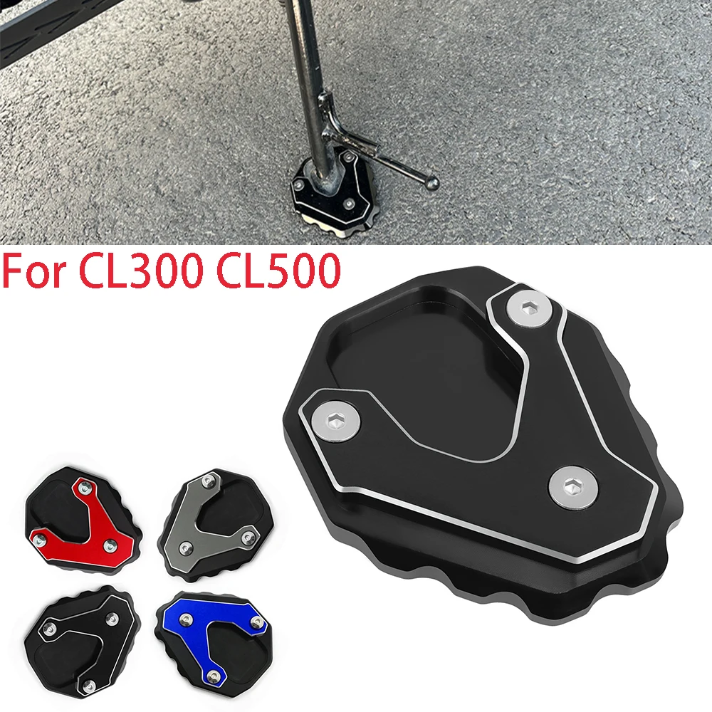 Motorcycle CL500 CL300 Kickstand Extension Plate Foot Side Stand Enlarger Pad For Honda CL 500 300 SCL500 SCL300 2021-2024 2023