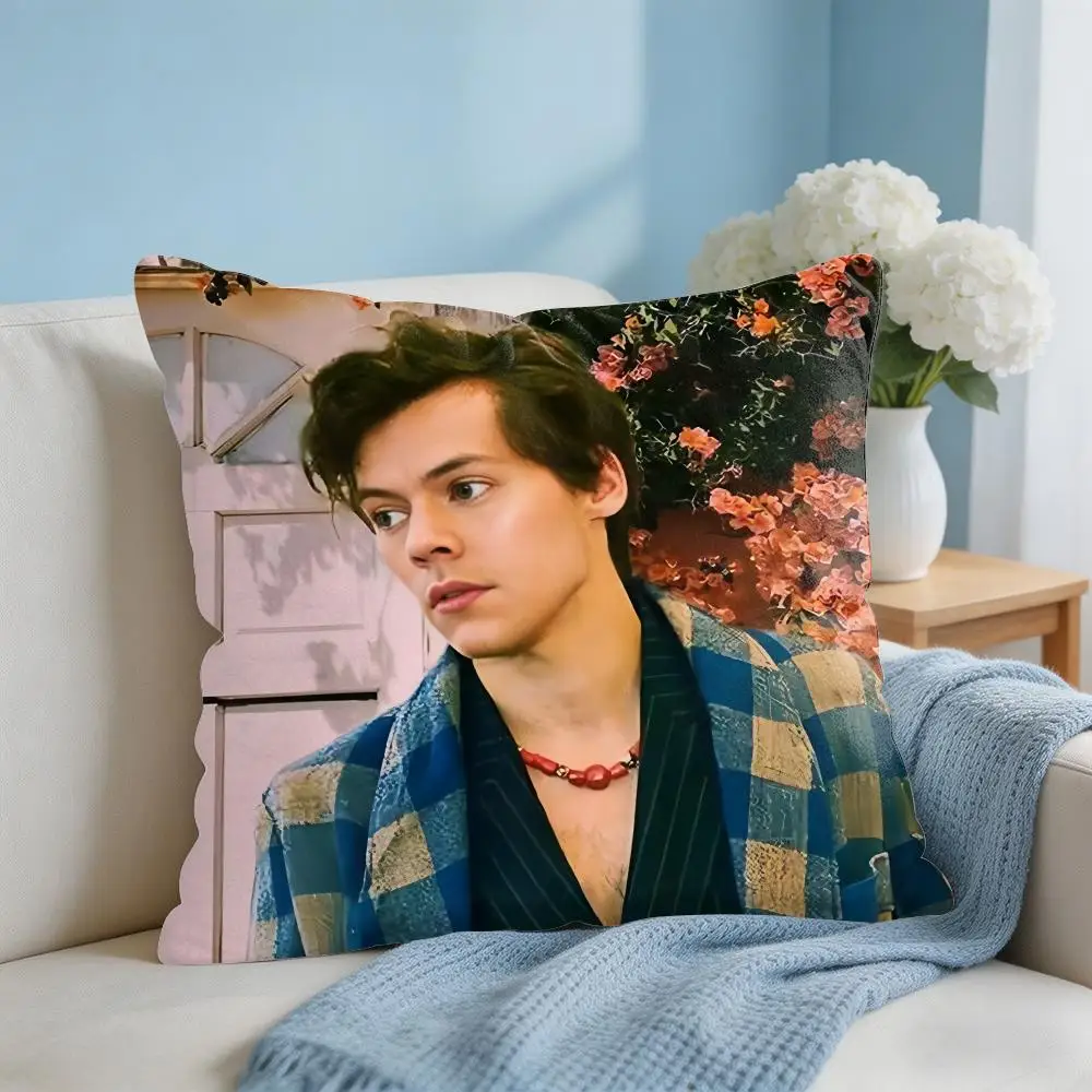 Singer H-Harry Music Cushion Cover Square Pillow Bedroom Sofa Leisure Comfort Living Room Home Decoration 40X40