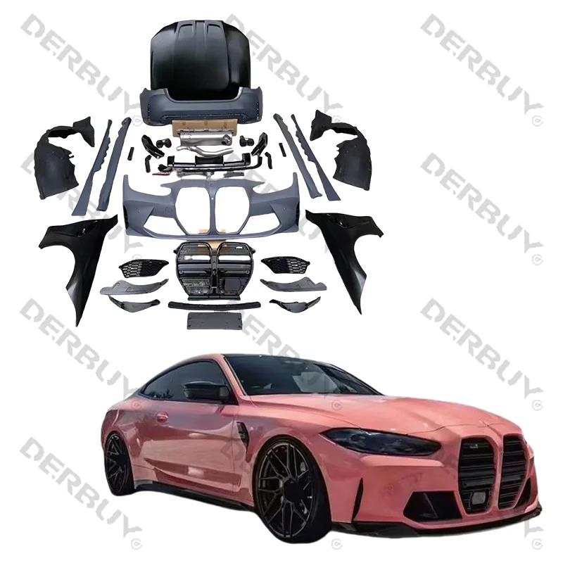 

High Quality Body Kit for BMW 4 Series G22 G23 Upgrade to M4 Style Racing Package 1:1 Wide Kit Car Bumper Grille Hood Fender