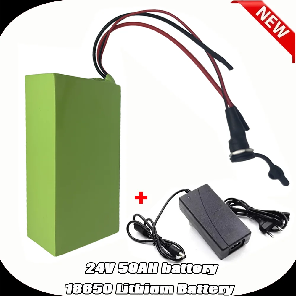 

2025 NEW 24V 6.0AH 8.0Ah 18650 Lithium Battery Pack - 7S2P 8000mAh Rechargeable Li-ion Battery with Fast Charger, Safe & Durable