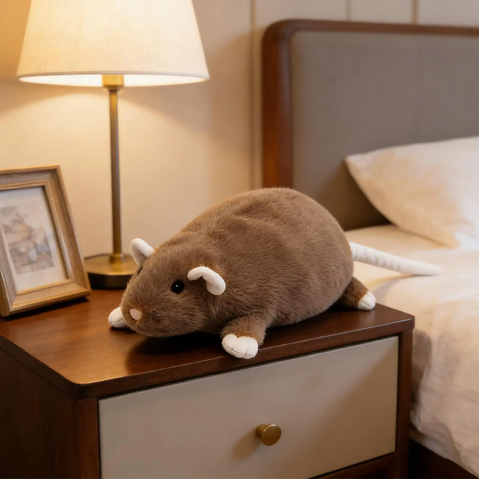 Pluszowa myszka, miękka, urocza maskotka, poduszka do przytulania dla kobiet, mężczyzn, dzieci, chłopców, dziewcząt, nastolatków, dorosłych, do salonu.