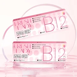 10Pcs 1 Day Contact Lenses with Diopters Vitamin B12 UV Block 55% Water Content Daily Disposable High Wearing Comfort