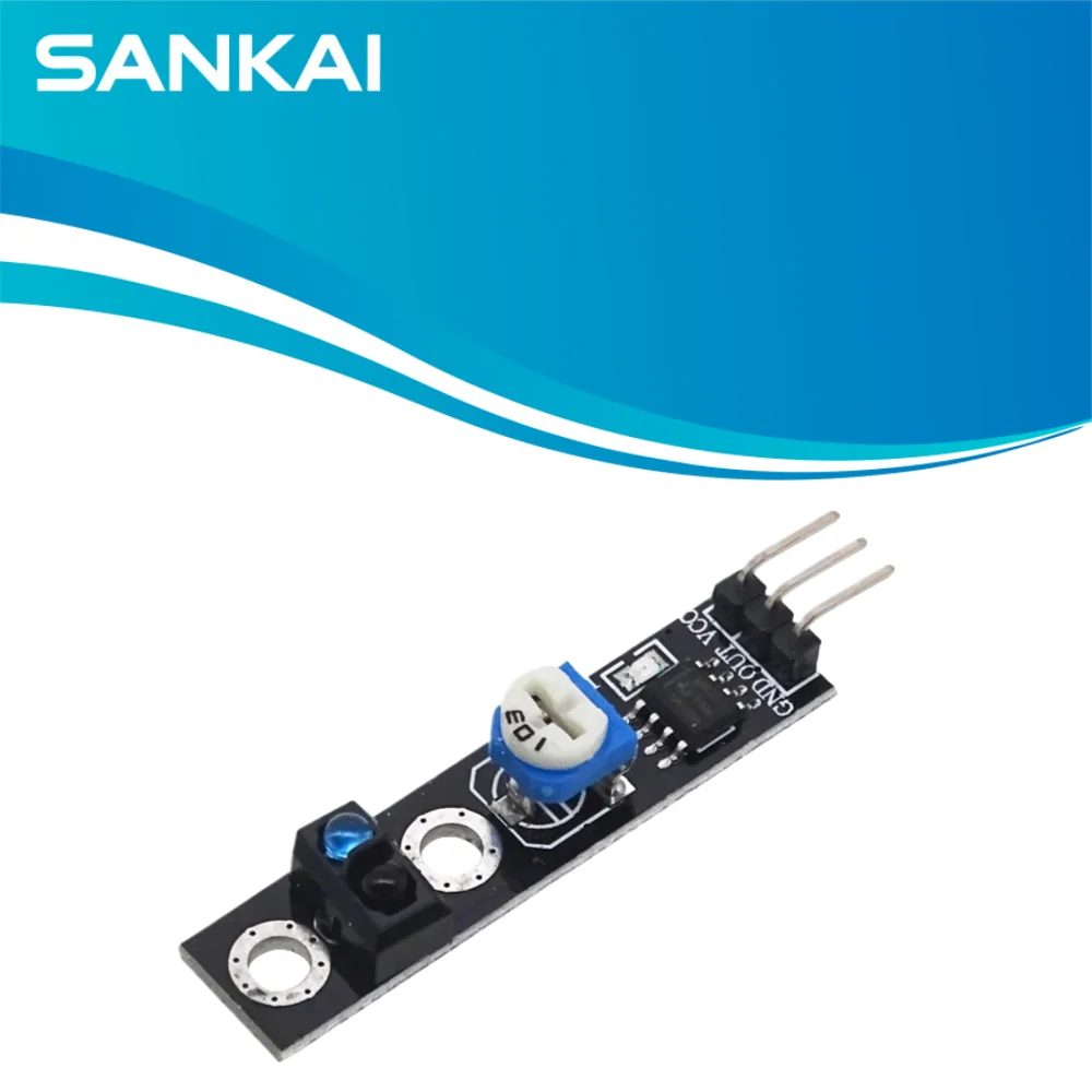100Pcs KY-033 TCRT5000 IR Sensor Module, 1-Channel Obstacle/Line Follower for Arduino