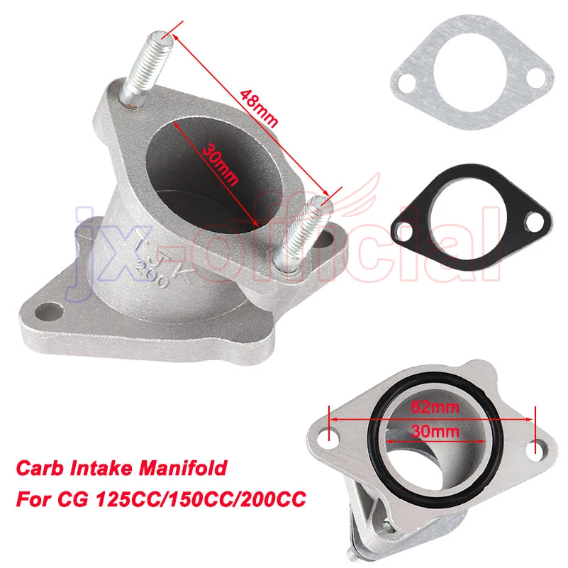 New Motorcycle Intake Manifold Pipe Spacer Gasket for Chinese Scooter Dirt Pit Bikes Go Kart CG 200 - 250cc 30mm