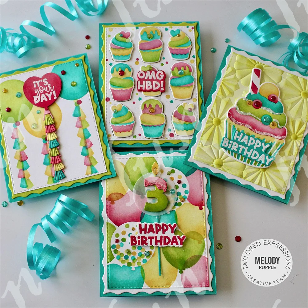 New Metal Dies 2024 Sixteen Candles Die Set Fantastic Birthday Sentiments Stamps and Layered Stencils Set DIY Making Scrapbook
