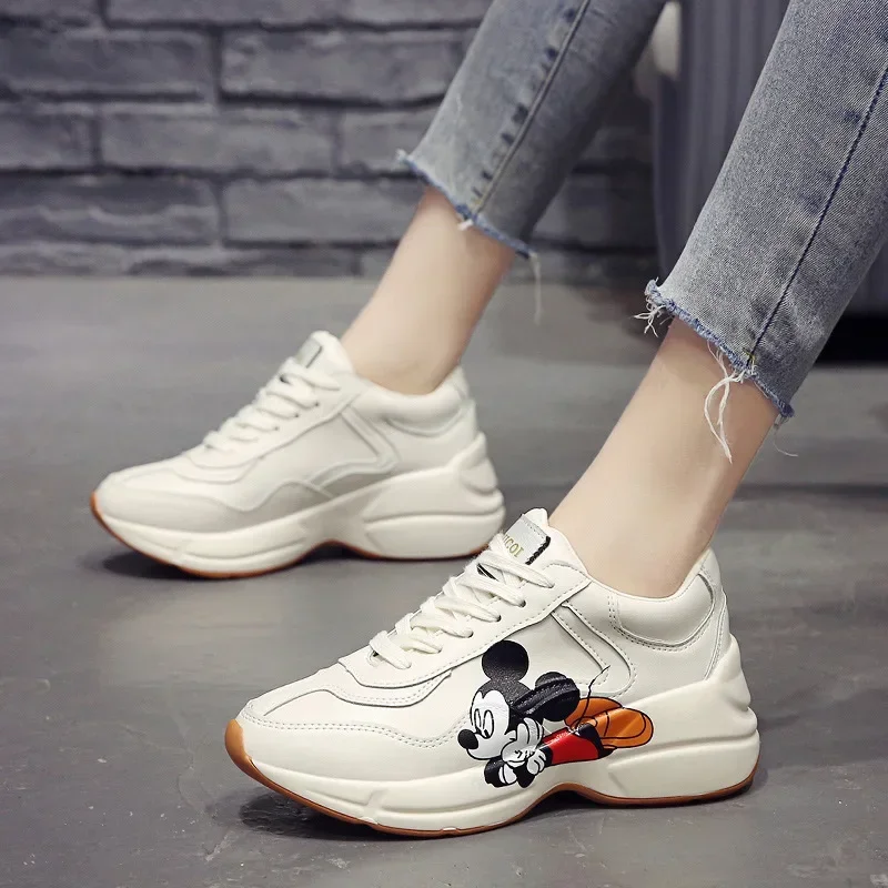 Disney cartoon Mickey daddy shoes girl new ins wild Mickey Mouse sports platform platform casual shoes