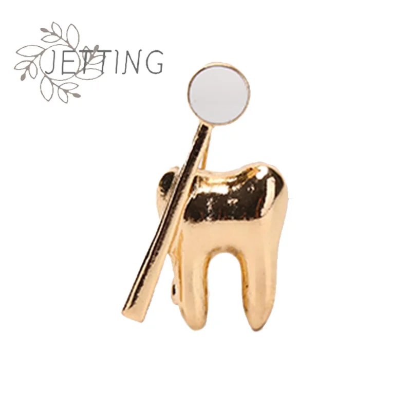 (SMTGDP11)lassic Fashion Golden Tooth Shape Cute Medical Brooch Pin For Doctor Nurse Lapel Backpack Badge Pins Gift Accessory view 5
