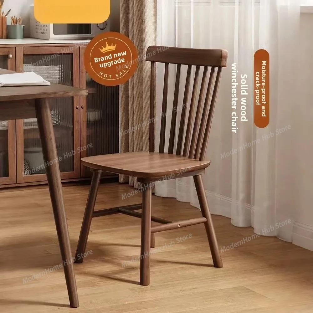 Solid Wood Dining Chair for Home Restaurant Use Windsor Style Backless or With Back Bar Stool Vintage Wooden Seat for Cafe