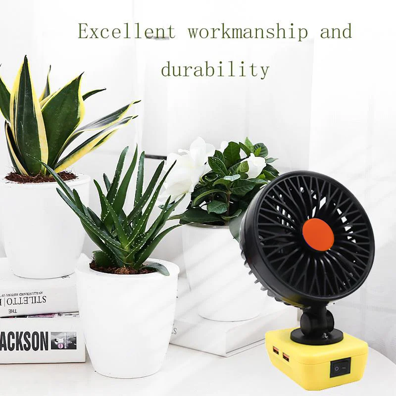 Imagem -05 - Ventilador Elétrico Portátil para o Telefone Móvel Banco de Potência Carga Rápida Polegadas Usb Milwaukee M18 18v Dewalt 20v 60v Li-ion Battery