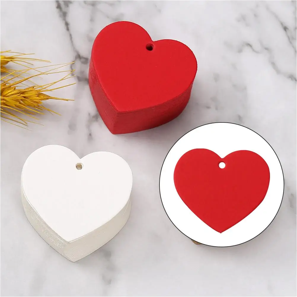 300 قطعة ورق على شكل قلب أحمر ديكور معلق علامات هدايا لعيد الحب الحرفية DIY مشاريع الزفاف الإشارات المرجعية بطاقات الاسم السعر