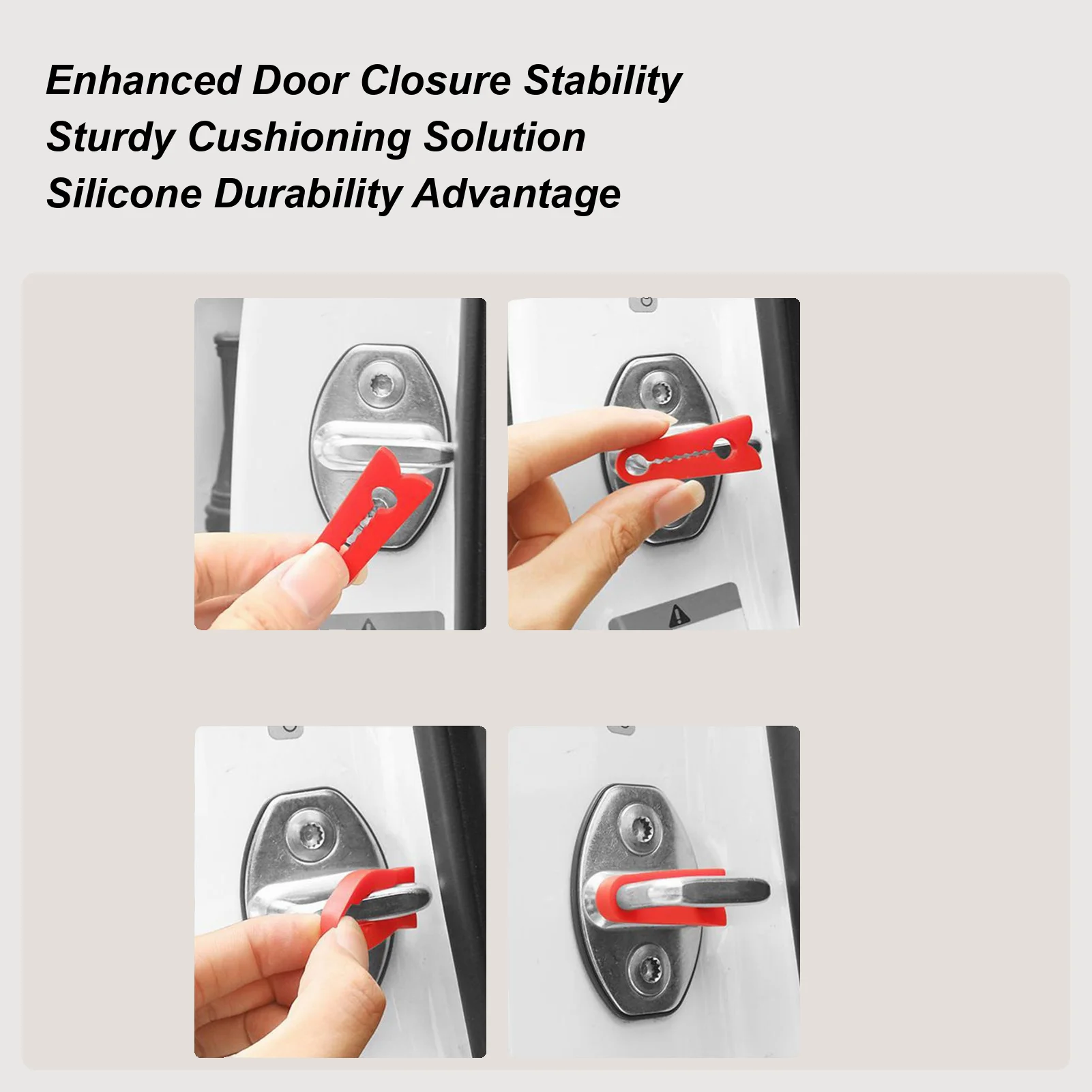 Automotive Door Buffer 4-Piece Quiet Shock Absorber Pads Vehicle Deadening Pad Door Stopper for Smooth Opening Closing Auto Rv