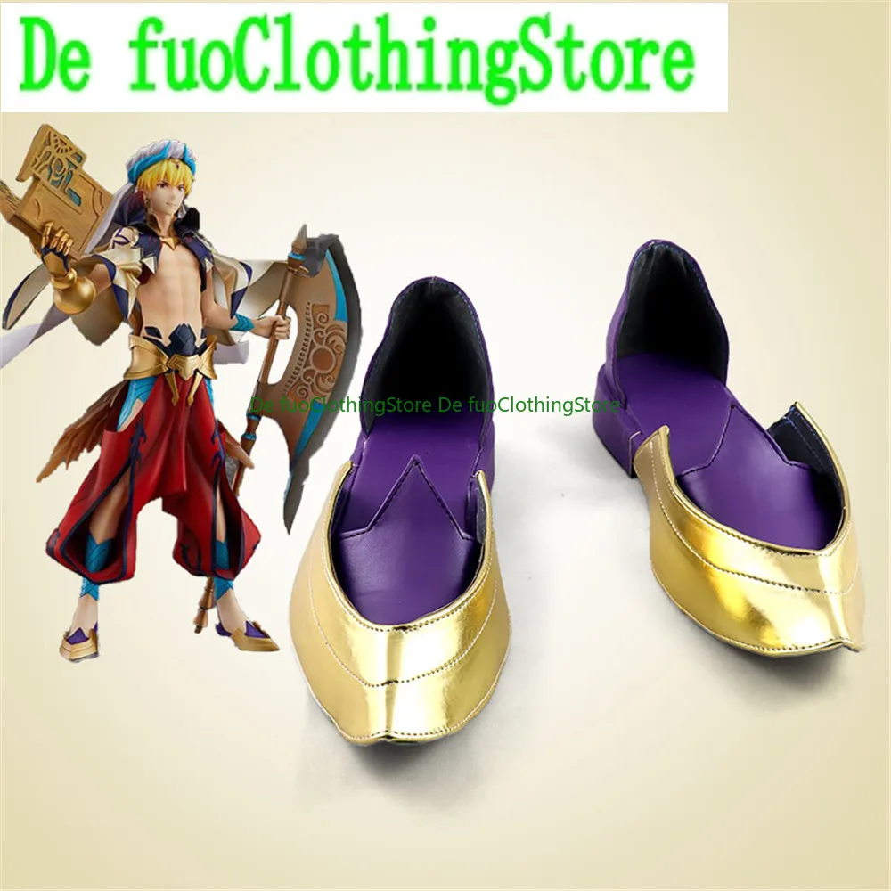 

FGO Fate Grand Order caster Fate/stay night Gilgamesh Обувь для косплея Сапоги Игра Аниме Хэллоуин DefuoClothing Магазин обуви