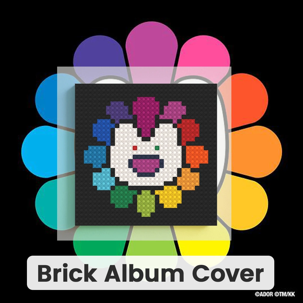 

Album Cover Building Blocks Mosaic Pixel Art Brick Painting Wall Art Home Decor Living Room Bedroom Hanging Poster