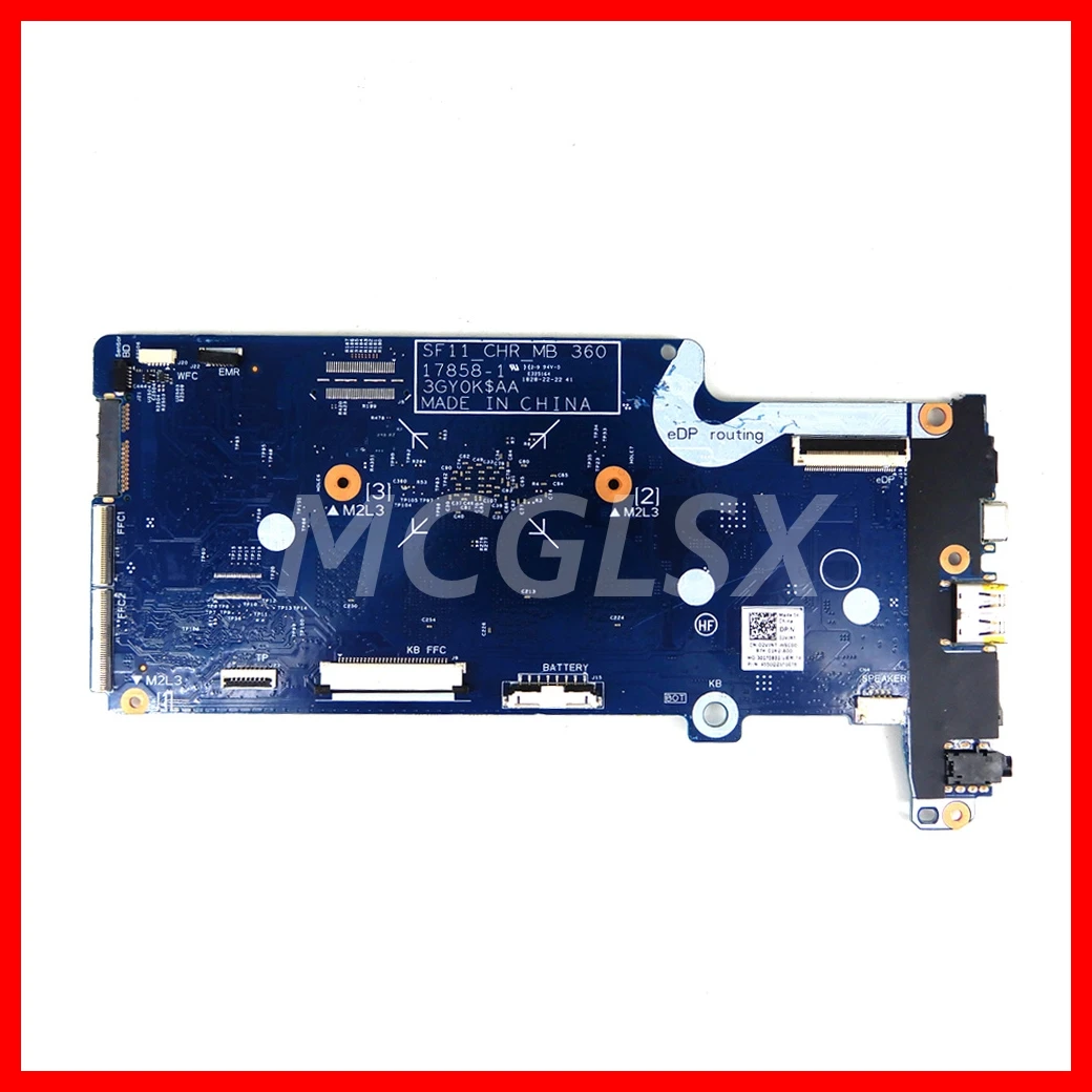 17858-1 Laptop Motherboard For Dell OEM Chromebook 11 5190 Notebook Mainboard With N3350 N3540 CPU 4GB-RAM 32GB-SSD 100% Test OK